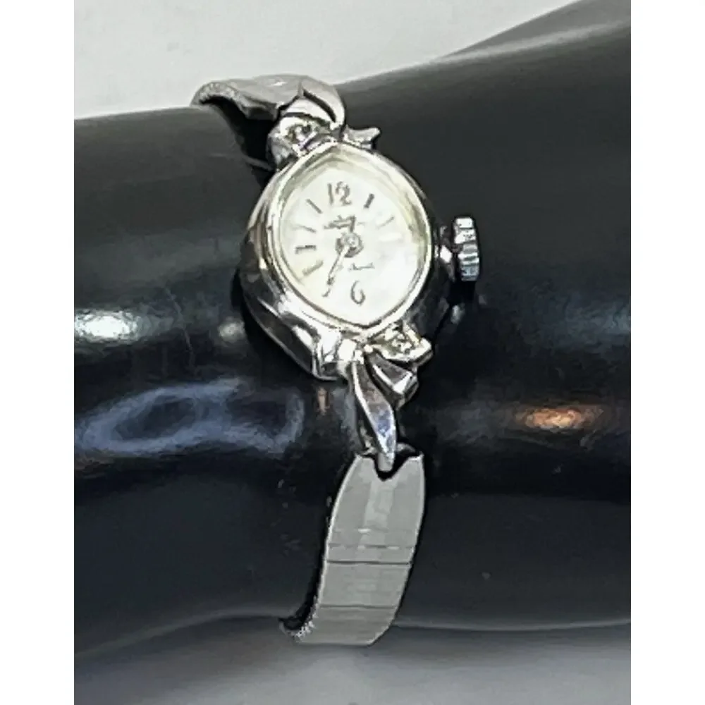 Jules Jurgensen 17 Jewels Watch Vintage, Diamonds Works, Needs Battery